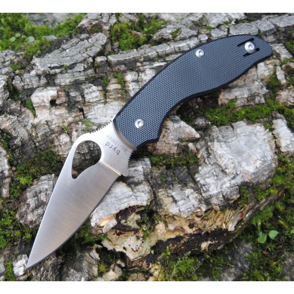 Byrd Spyderco Tern 8Cr13MoV Stahl G10 Schwarz black 01SP2300GP