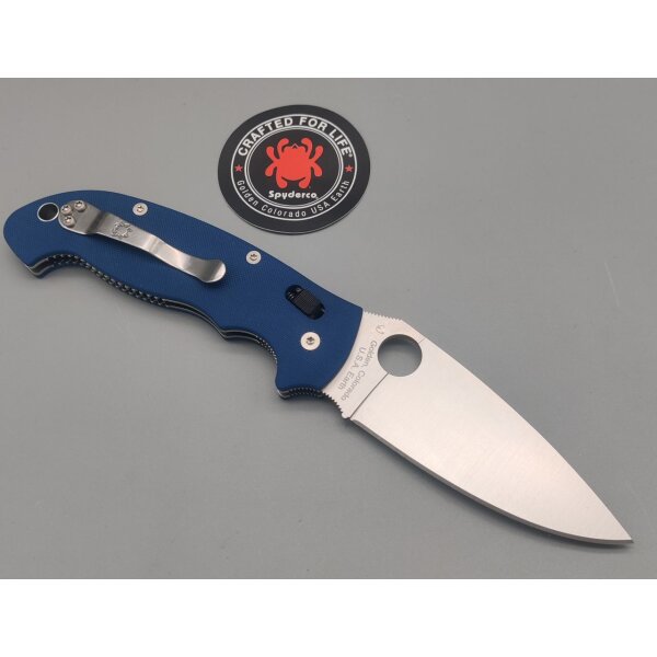 Spyderco Manix 2 XL Cobalt Blue Blau CPM-SPY27 Stahl Ball Bearing Lock & G10 Griff Made in USA