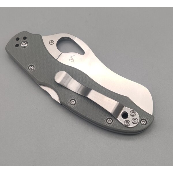 Byrd Spyderco Gooney Grey G10 Grau Backlock 9Cr14MoV Stahl SPBY24GPGY