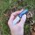 J&V Beluga XS Micarta Turquesa Blau Jeans mini Taschenmesser 14C28N Stahl Linerlock