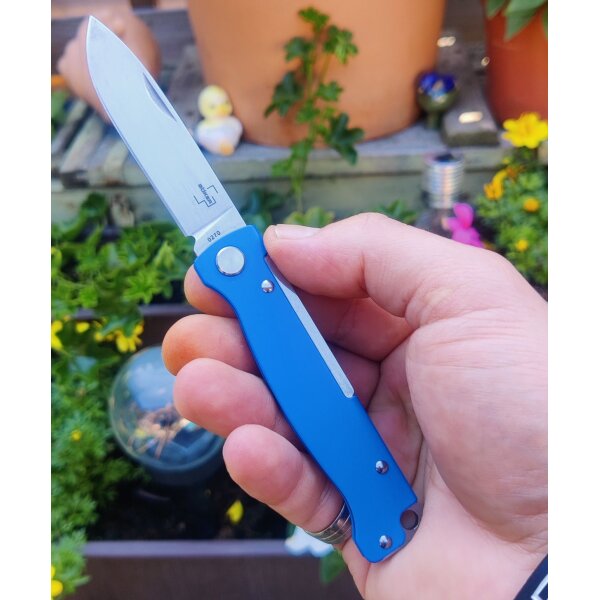 Böker Plus Atlas Blue Slipjoint 12C27 Stahl Edelstahl Griff 01BP0014