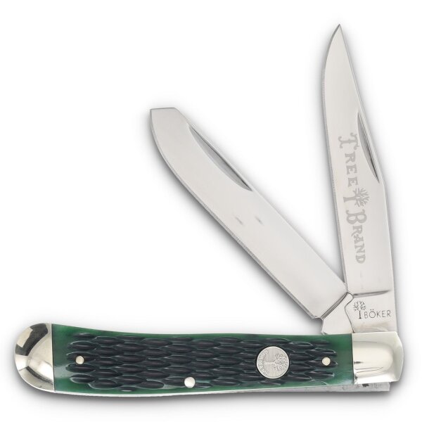 Böker Boker Tree Brand Traditional Series 2.0 Green Jigged Bone grüner Knochen Trapper Folding Knife Taschenmesser USA only