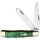 Frost Cutlery Trapper Cross &amp; Holy Church mit Kreuz gr&uuml;n Taschenmesser Knochengriff Knochen Kirche Gott Bone Green