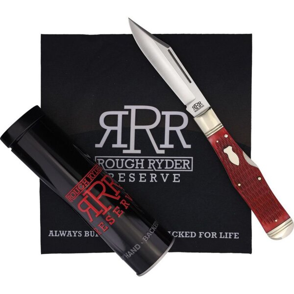 Rough Ryder Rider Reserve Large Coke Bottle Red Jigged Bone roter Knochengriff Taschenmesser Messer RRR048