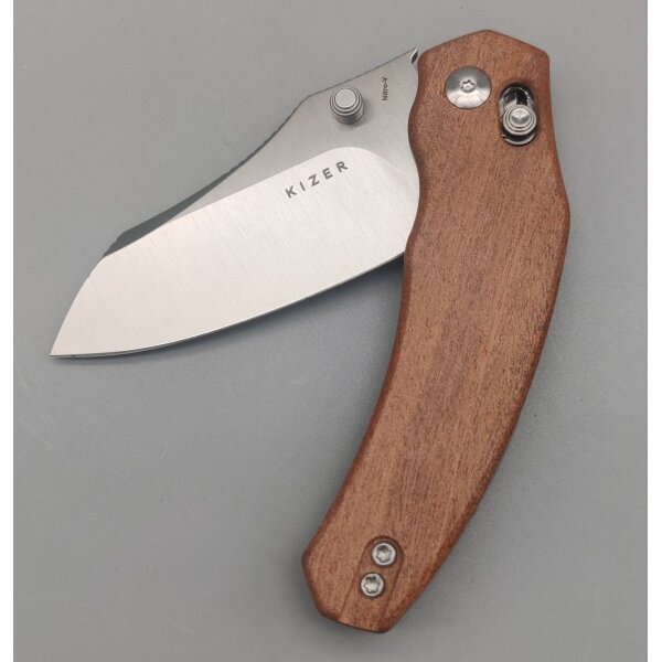 Kizer Bulldog Nitro-V Mkuruti Holz Clutch Lock Folder