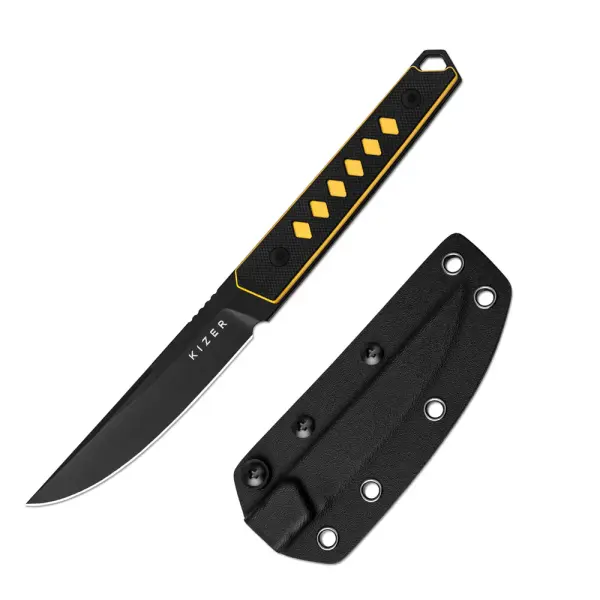 Kizer Kwaiken Nitro-V G10 Black & Yellow Fixed Blade
