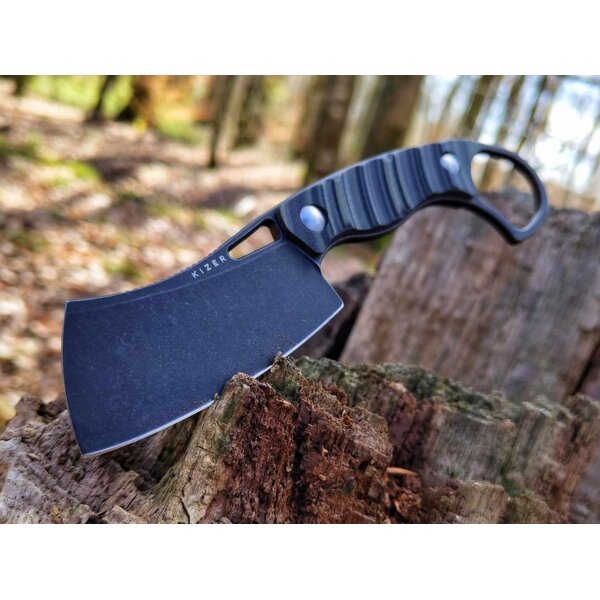 Kizer Little Rhino Fixed Blade D2 Stahl Green / Black G10