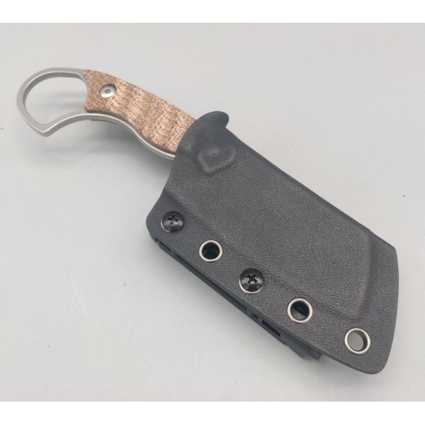Kizer Little Rhino Fixed Blade AEB-L Stahl Burlap Micarta