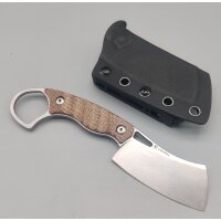 Kizer Little Rhino Fixed Blade AEB-L Stahl Burlap Micarta