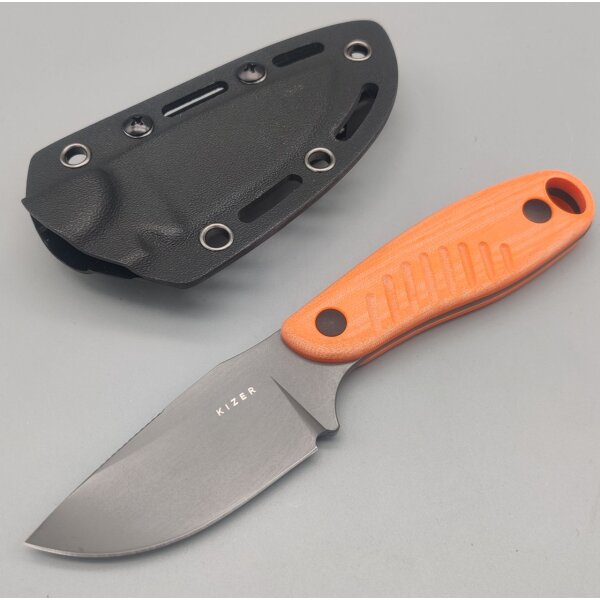 Kizer Hare Fixed Blade D2 Stahl Orange G10 Griff EDC