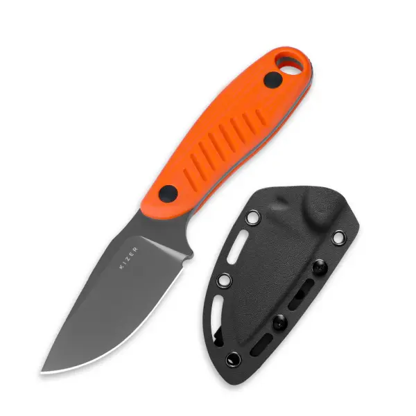 Kizer Hare Fixed Blade D2 Stahl Orange G10 Griff EDC