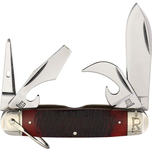Rough Ryder Rider Tiger Stripe Scout Knife Taschenmesser mit Knochengriff Bone Knochen Messer RR2220
