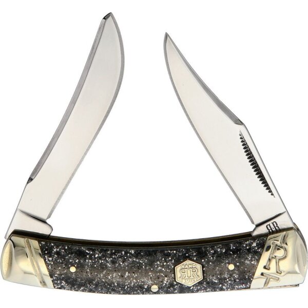 Rough Ryder Silver Sparkle Small Moose shine schimmernd funkelnd Hand Built Taschenmesser Messer Slipjoint Rough Rider RR2012