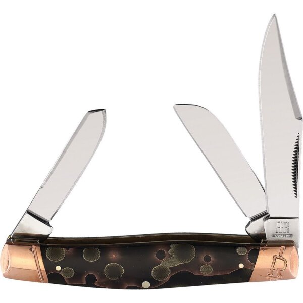 Rough Ryder Stockman Copper Swirl Slipjoint 3 Klingen Taschenmesser Kupfer Sammlerbox Messer RR2064