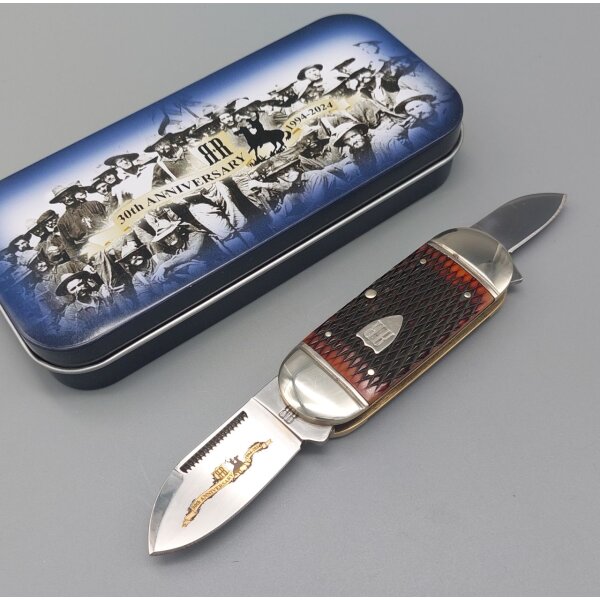 Rough Ryder Rider 30th Anniversary Small Sunfish Limited Edition zum 30. Jubiläum in Sammlerbox Taschenmesser mit braunem Knochen RR2631