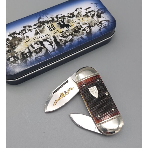 Rough Ryder Rider 30th Anniversary Small Sunfish Limited Edition zum 30. Jubiläum in Sammlerbox Taschenmesser mit braunem Knochen RR2631