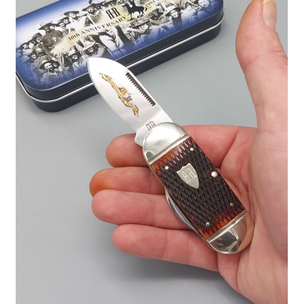 Rough Ryder Rider 30th Anniversary Small Sunfish Limited Edition zum 30. Jubiläum in Sammlerbox Taschenmesser mit braunem Knochen RR2631