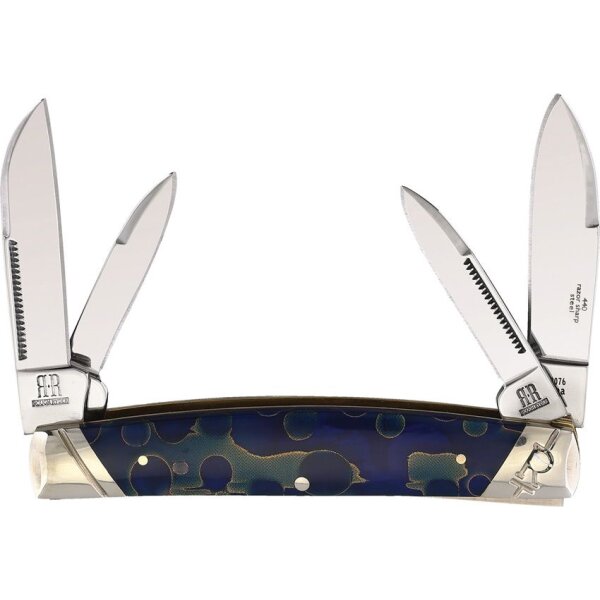 Rough Ryder Congress Celestial Slipjoint Taschenmesser mit 4 Klingen blau RR2076