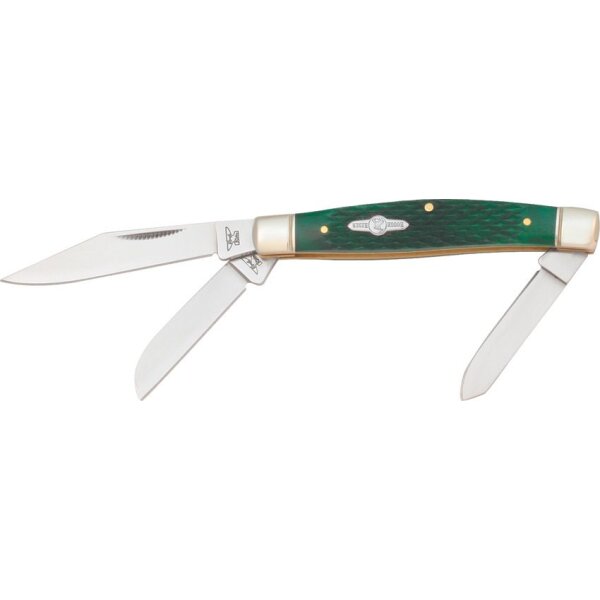 Rough Ryder Gunstock Stockman grüner Knochen green Bone Taschenmesser mit 3 Klingen SSammlerbox RR587