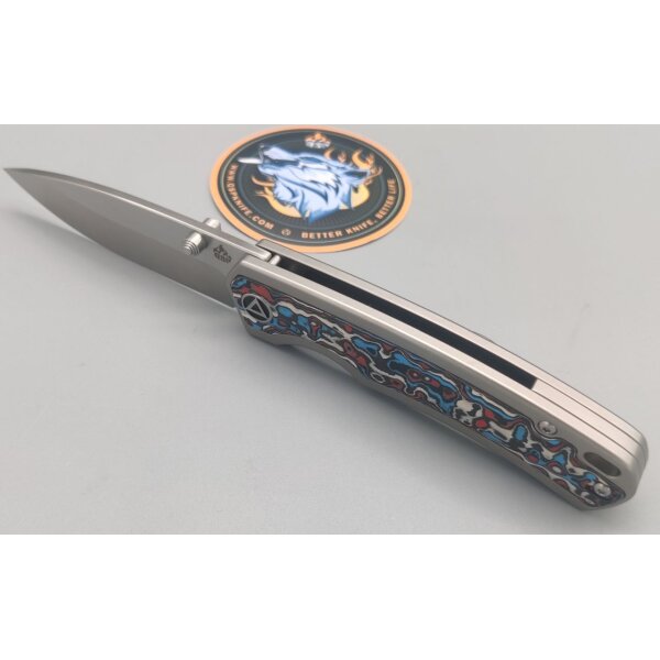 QSP Knife PUFFIN QS127-G1 Messer S35VN Stahl Titan-Kohlefasergriff Kugellager