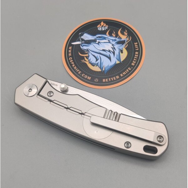 QSP Knife PUFFIN QS127-G1 Messer S35VN Stahl Titan-Kohlefasergriff Kugellager