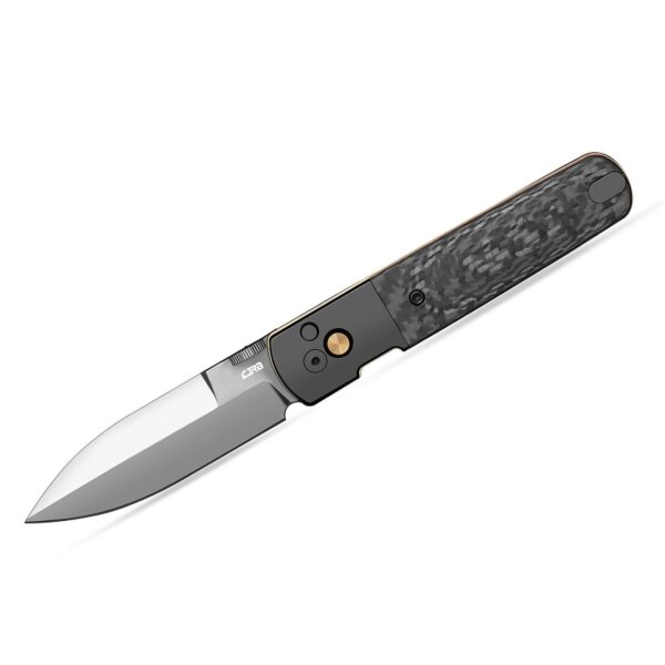 CJRB Locust PREMIUM - J1951G-BCF Locust S90V Stahl Titanium Backen und Carbon Fiber Griff Keramikkugellager Button Lock