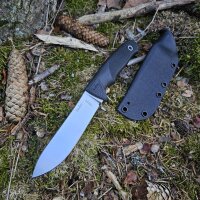 Wanger Linder Super Edge 2 ATS 34 Bushcraft Schwarz mit...