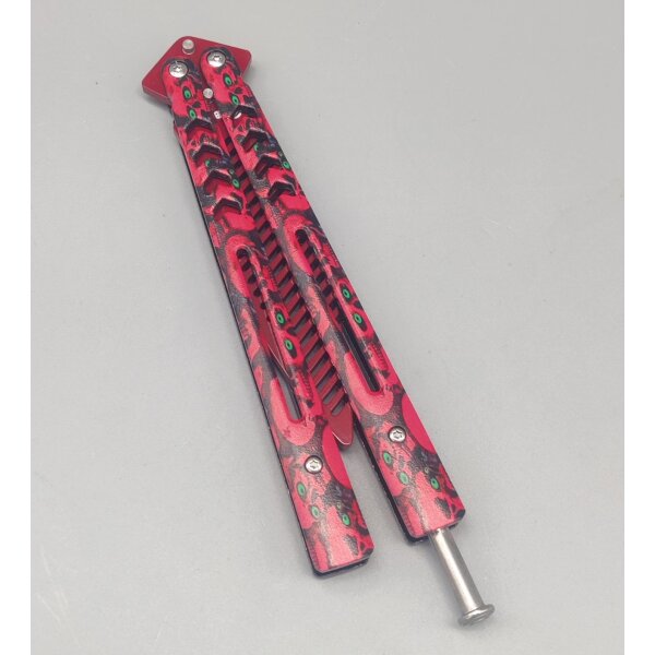 Albainox Balisong Übungsmesser Red Comb