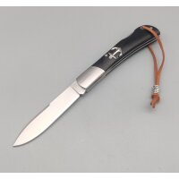 Albainox Black Anchor Knife Spear Point Ankermesser