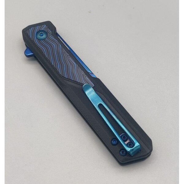 Tokisu Raigon Blue Damascus Linerlock