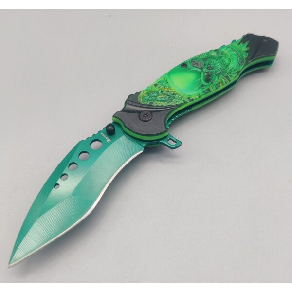 Albainox Green Skull Taschenmesser