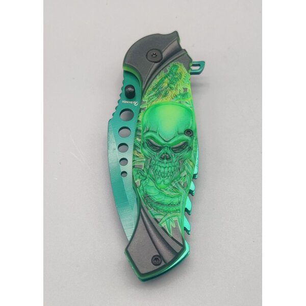 Albainox Green Skull Taschenmesser