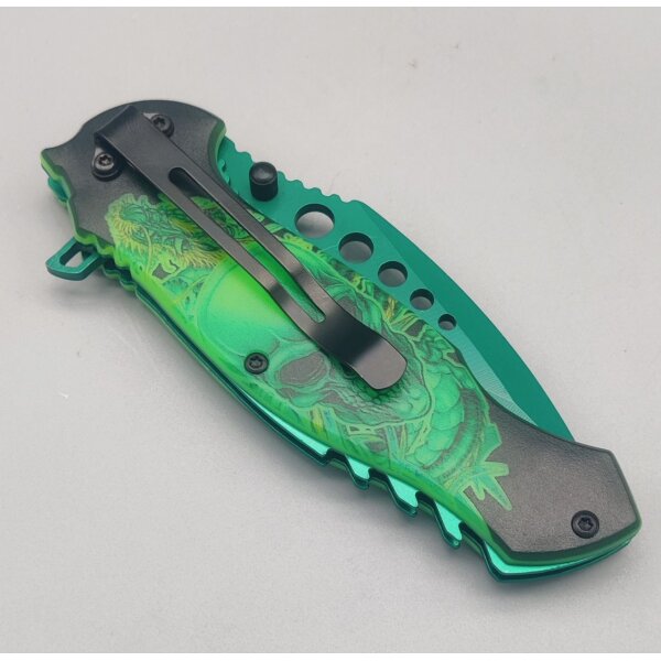 Albainox Green Skull Taschenmesser