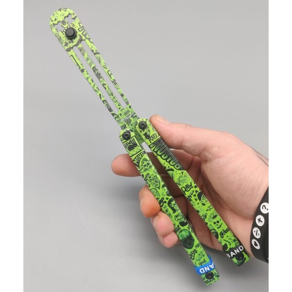 Albainox Balisong Übungsmesser Green Logos