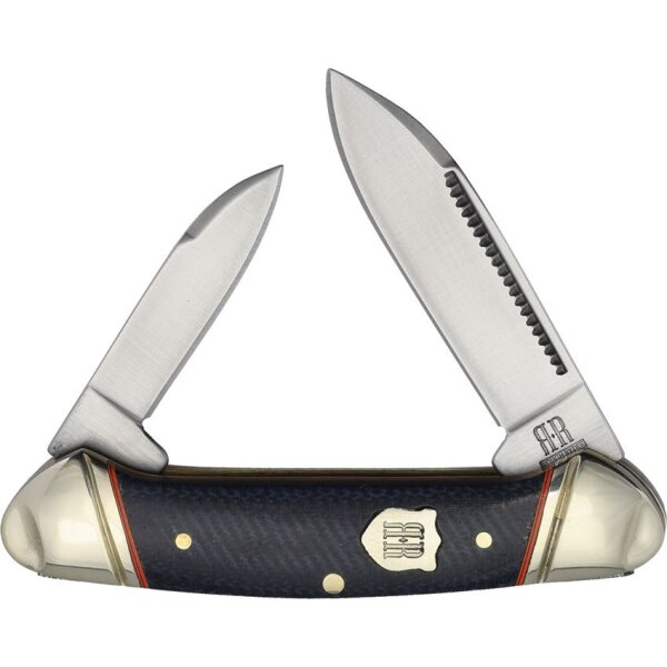 Rough Ryder Mini Canoe Blue Denim Micarta Rough Rider