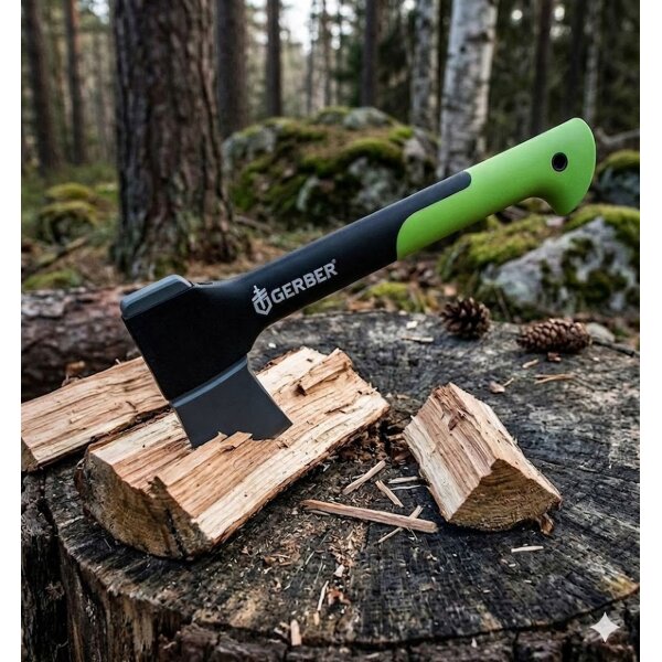 Gerber Sport Axe 2 II Axt Beil FiberComp Griff und Axtkopf aus gehärtetem Carbonstahl 14 Freescape Hatchet