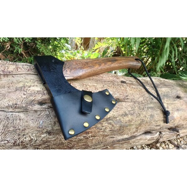 Fox Outdoor Axt Beil  " Viking " 3Cr13MoV Stahl Holzstiel Lederscheide