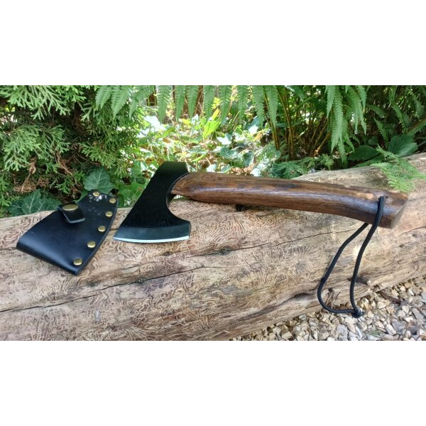 Fox Outdoor Axt Beil  " Viking " 3Cr13MoV Stahl Holzstiel Lederscheide