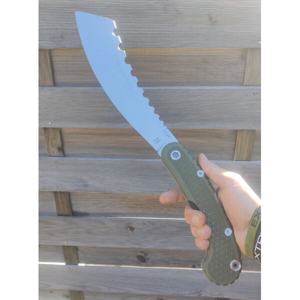 Midgards Messer Parachete Olive Folding Machete großes Klappmesser 42a konform grün OD green oliv Pocket-Parang Parang