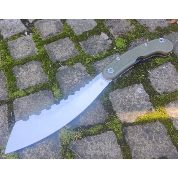 Midgards Messer Parachete Olive Folding Machete großes Klappmesser 42a konform grün OD green oliv Pocket-Parang Parang