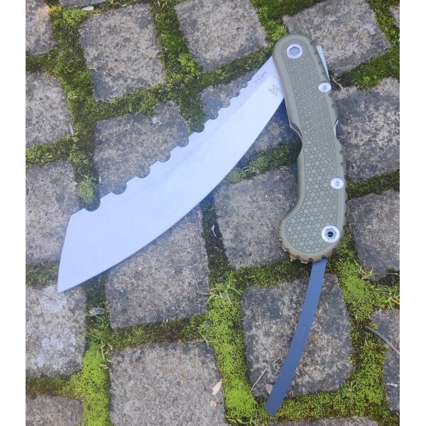 Midgards Messer Parachete Olive Folding Machete großes Klappmesser 42a konform grün OD green oliv Pocket-Parang Parang