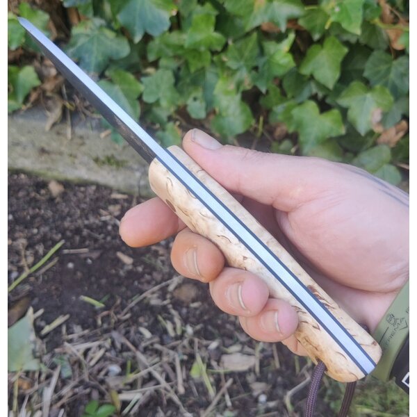 Joker Ranger Scandi Maserbirke Bushcraft Lederscheide
