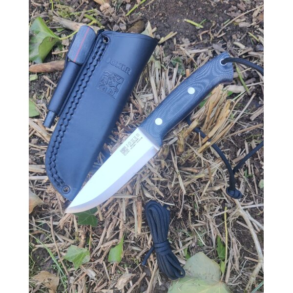 Joker Ranger Scandi Micarta Bushcraft Lederscheide Feuerstarter