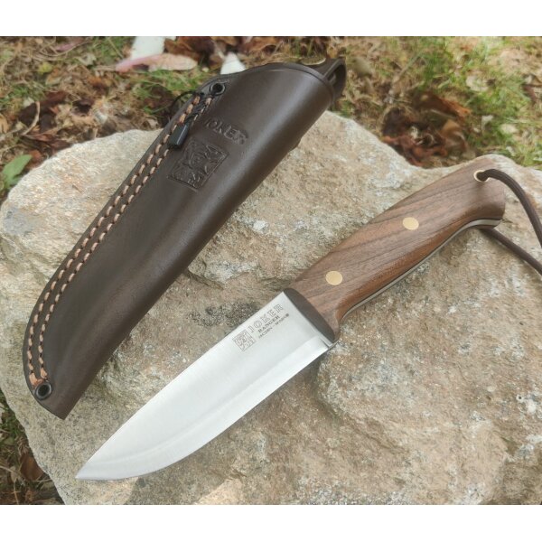 Joker Ranger Scandi Walnuss Bushcraft Lederscheide