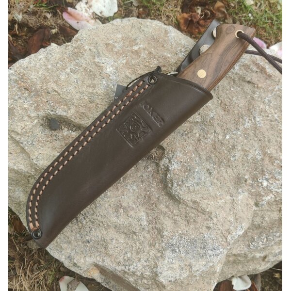 Joker Ranger Scandi Walnuss Bushcraft Lederscheide