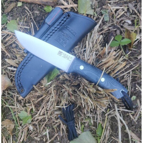 Joker Ranger Micarta Bushcraft Lederscheide Feuerstarter