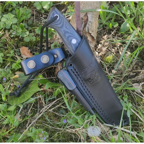 Joker Ranger Micarta Bushcraft Lederscheide Feuerstarter