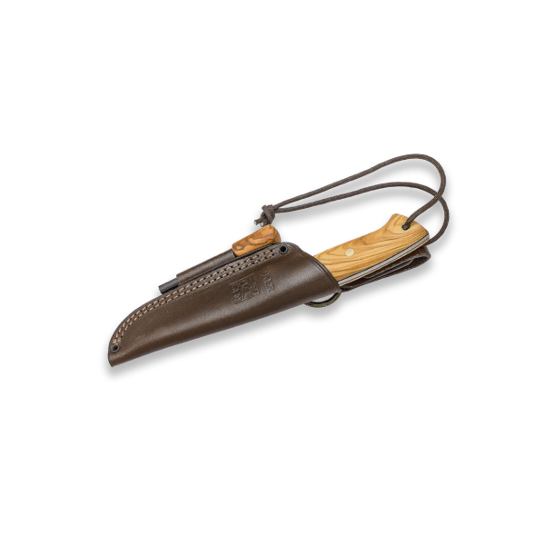 Joker Ranger Olive Bushcraft Lederscheide Feuerstarter