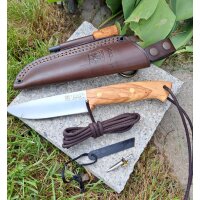 Joker Ranger Olive Bushcraft Lederscheide Feuerstarter