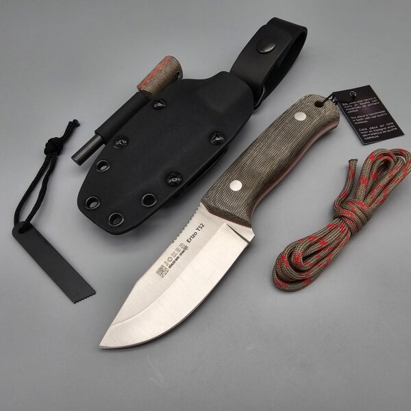 Joker Erizo TS2 EDC Knife Kydexscheide Canvas Micarta Feuerstarter